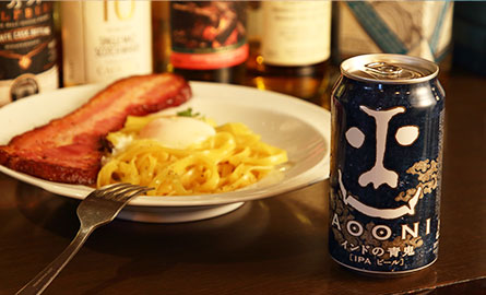 ビールとカルボナーラ